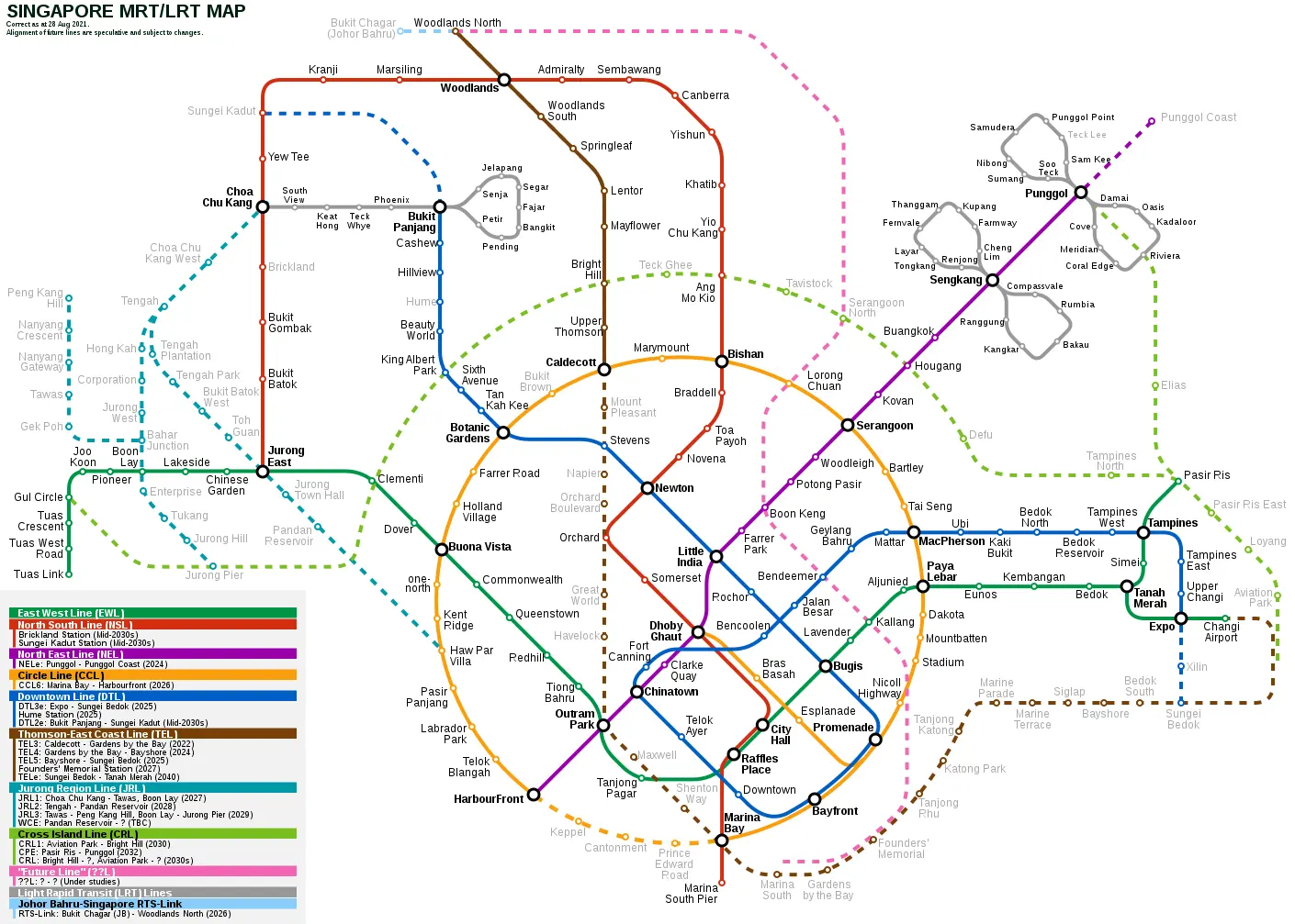 Tan Kah Kee MRT and its links to the rest of Singapore MRT lines
